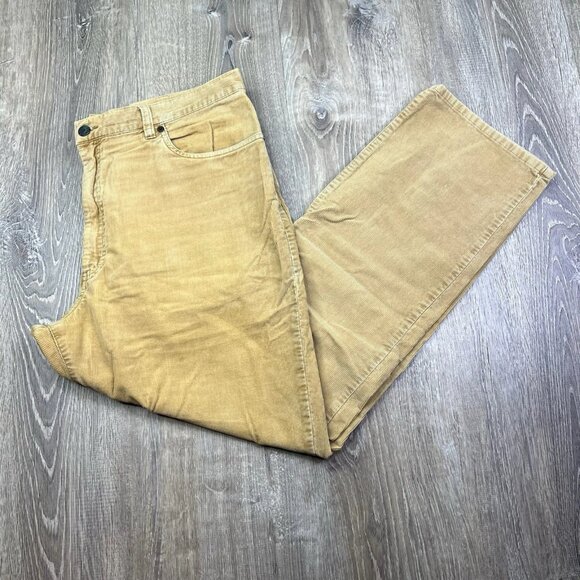 Polo Ralph Lauren Mens Corduroy Pants 5 Pocket Straight Leg Khaki Size 38x30 - Picture 1 of 16